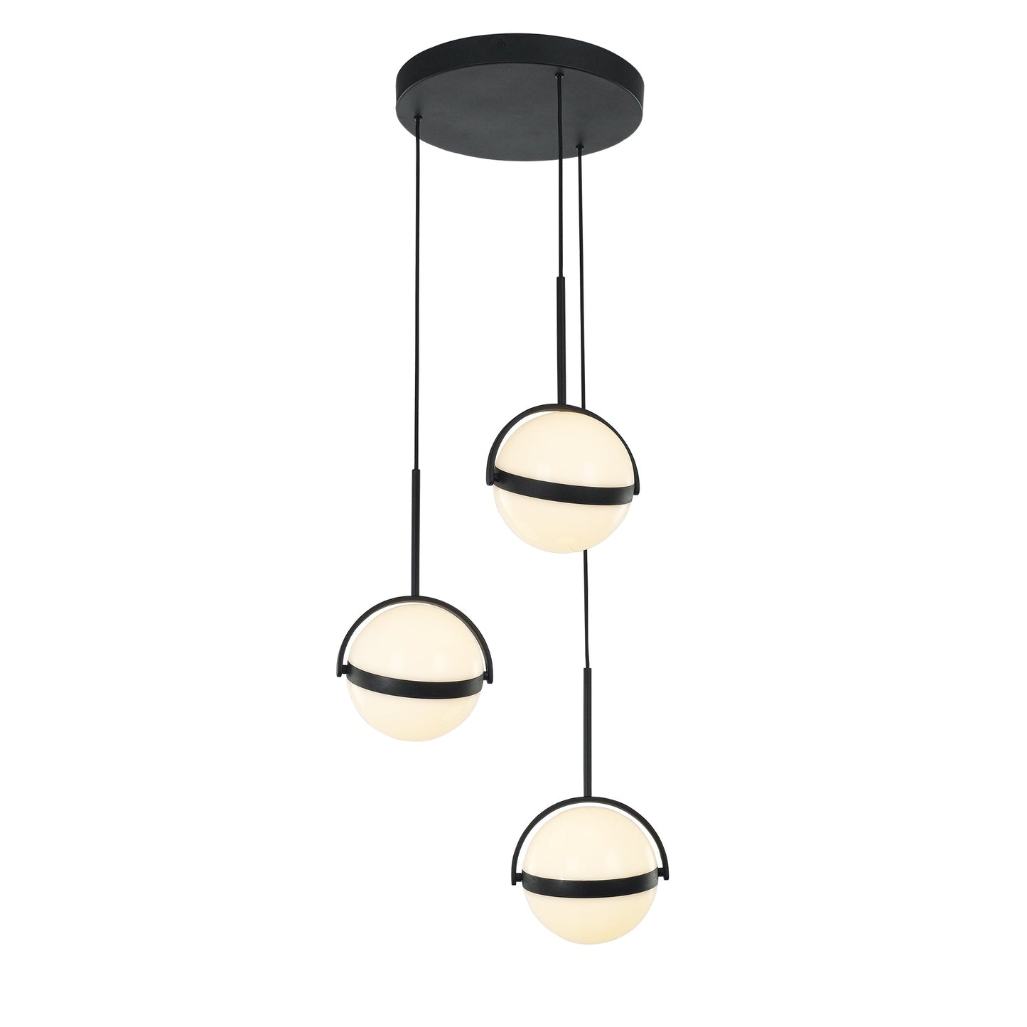Alora Globo matte black multi-pendant MP301003MB
