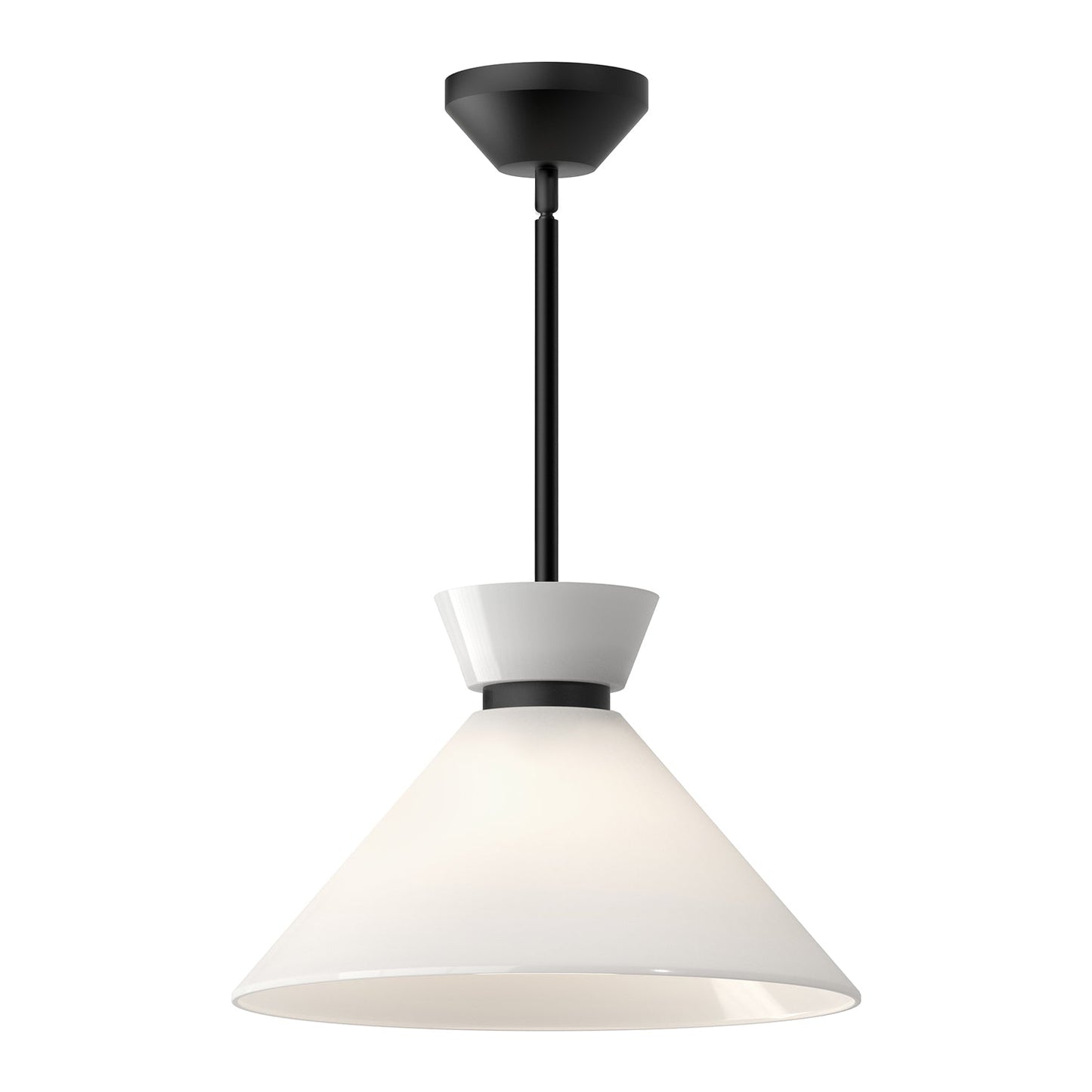 Alora Mood Halston glossy opal glass pendant PD470514MBGO