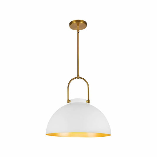 Alora Mood Harper PD504016 16-Inch Pendant Light with Modern Curved Steel Shade and Mid-Century Inspired Design