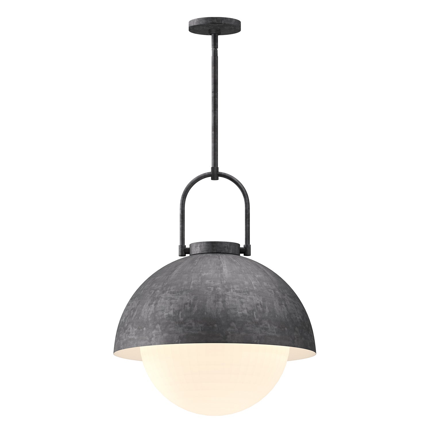 Alora Mood Harper steel shade pendant PD507216SLOP