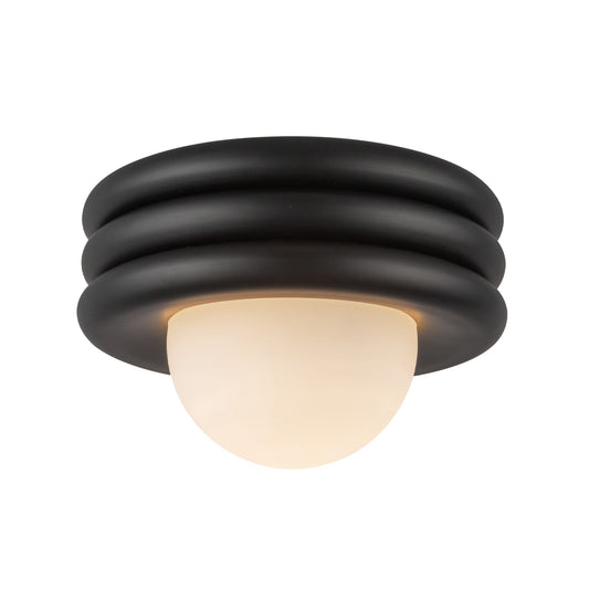 Alora Mood Harvey matte black semi-flush mount SF426012MB