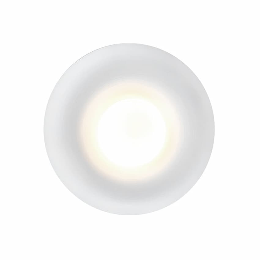 Kuzco Hayden FM68506-AW modern antique white ceiling fixture with aluminum, steel, and glass construction