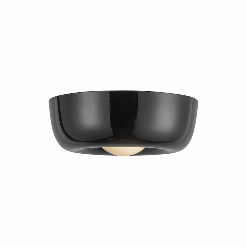 Kuzco Hayden FM68506-GBK 6-inch LED flush mount ceiling light in glossy black finish
