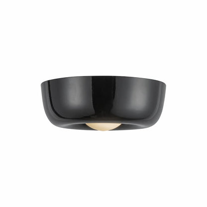 Kuzco Hayden FM68506-GBK 6-inch LED flush mount ceiling light in glossy black finish