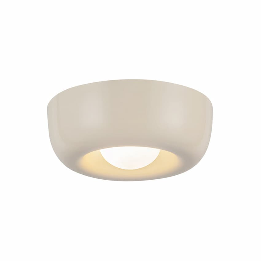Kuzco Hayden LED Flush Mount FM68506-PW with 8W integrated LED and 3000K warm white illumination