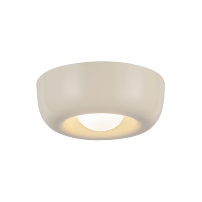 Kuzco Hayden LED Flush Mount FM68506-PW with 8W integrated LED and 3000K warm white illumination