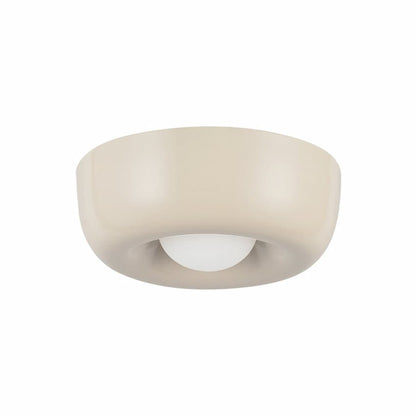 Kuzco Hayden FM68506-PW modern pearl white ceiling fixture with aluminum, steel, and glass construction