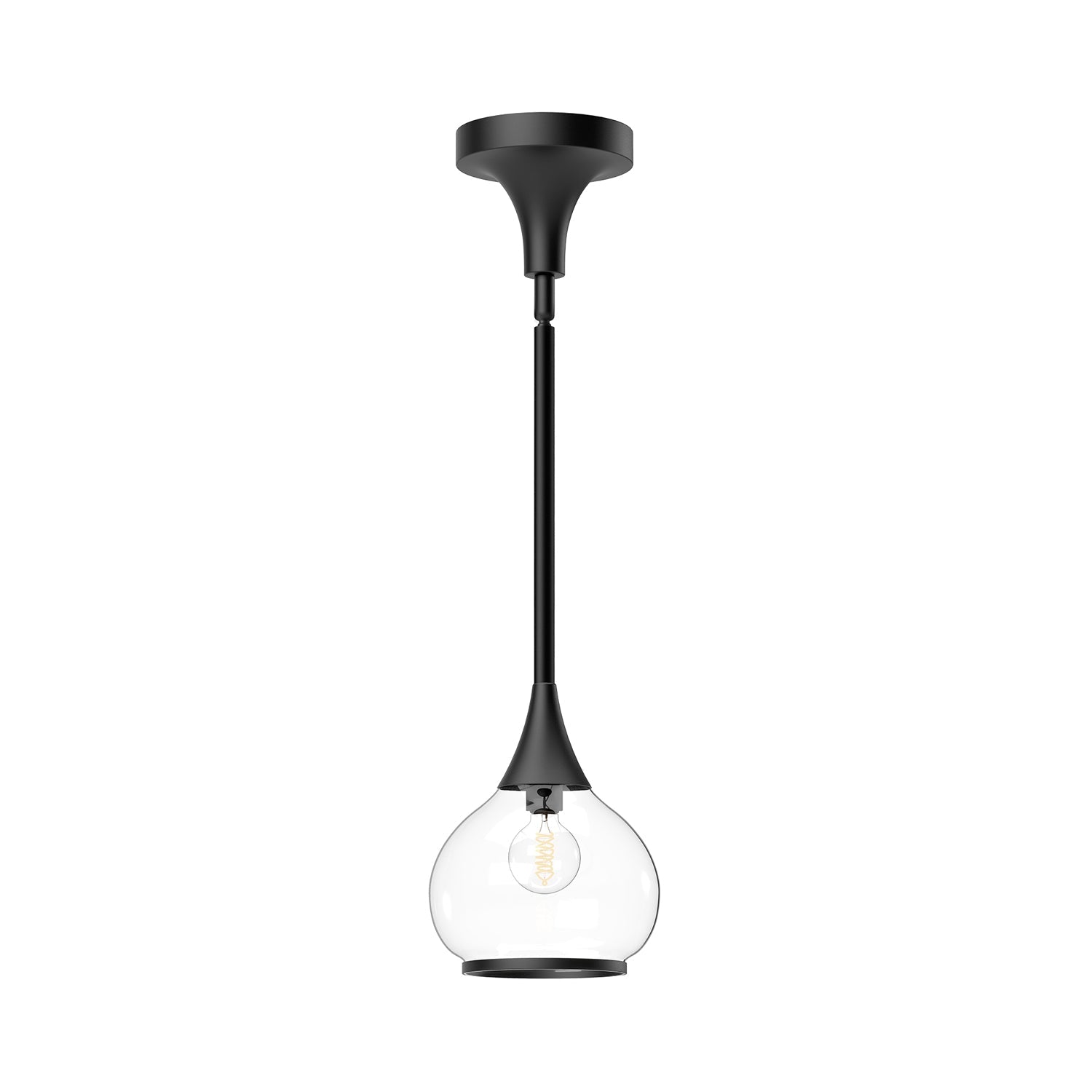 Alora Mood Hazel clear glass pendant PD524006MBCL