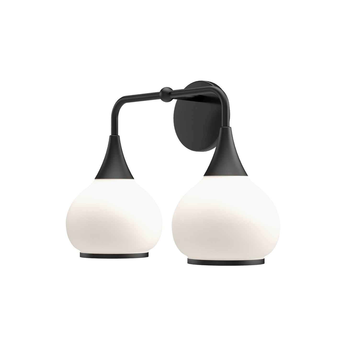 Alora Mood Hazel matte black vanity light VL524217MBOP