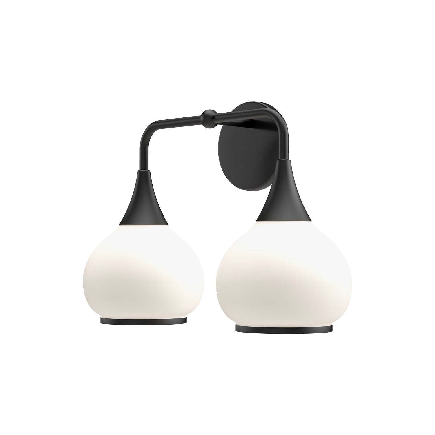Alora Mood Hazel matte black vanity light VL524217MBOP