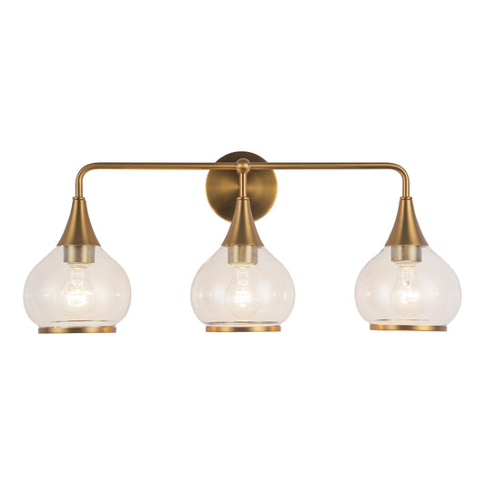 Alora Mood Hazel aged gold vanity light VL524326AGCL