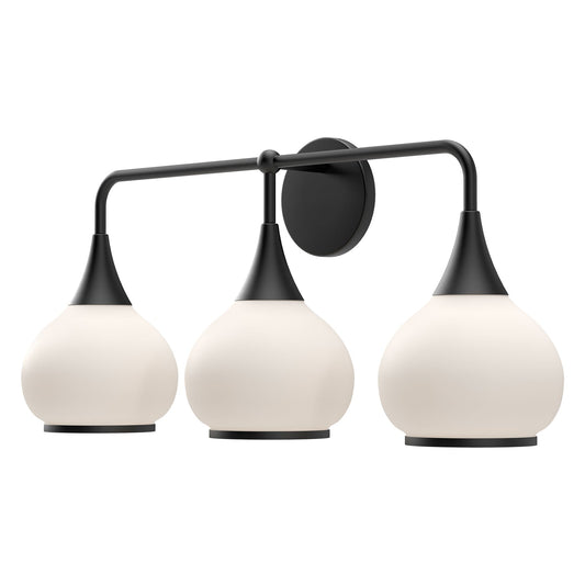 Alora Mood Hazel matte black vanity light VL524326MBOP