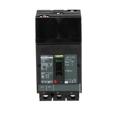 Square D 50A 600V 3-Pole PowerPact H Circuit Breaker I-Line Thermal Magnetic