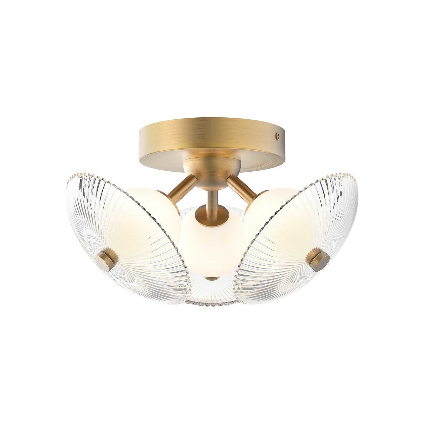 Alora Mood Hera brushed gold flush mount FM417604BGCR