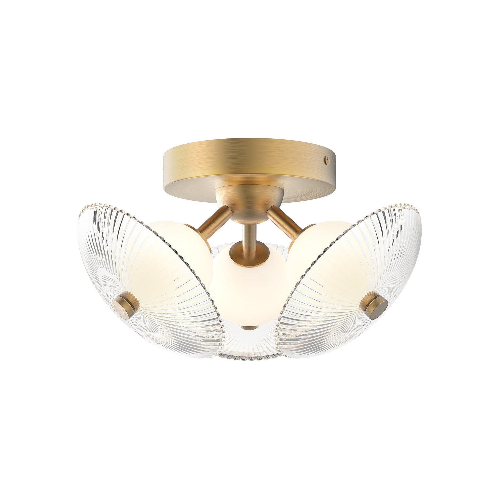 Alora Mood Hera brushed gold flush mount FM417604BGCR-UNV