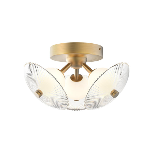 Alora Mood Hera brushed gold flush mount FM417604BGCR-UNV