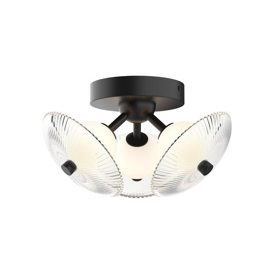 Alora Mood Hera matte black flush mount FM417604MBCR