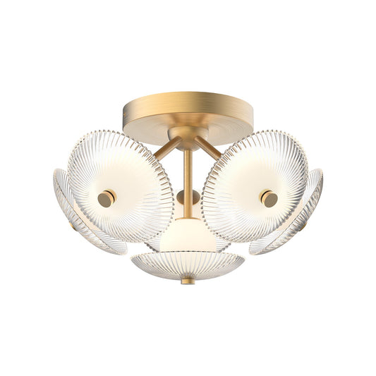 Alora Mood Hera brushed gold flush mount FM417606BGCR-UNV