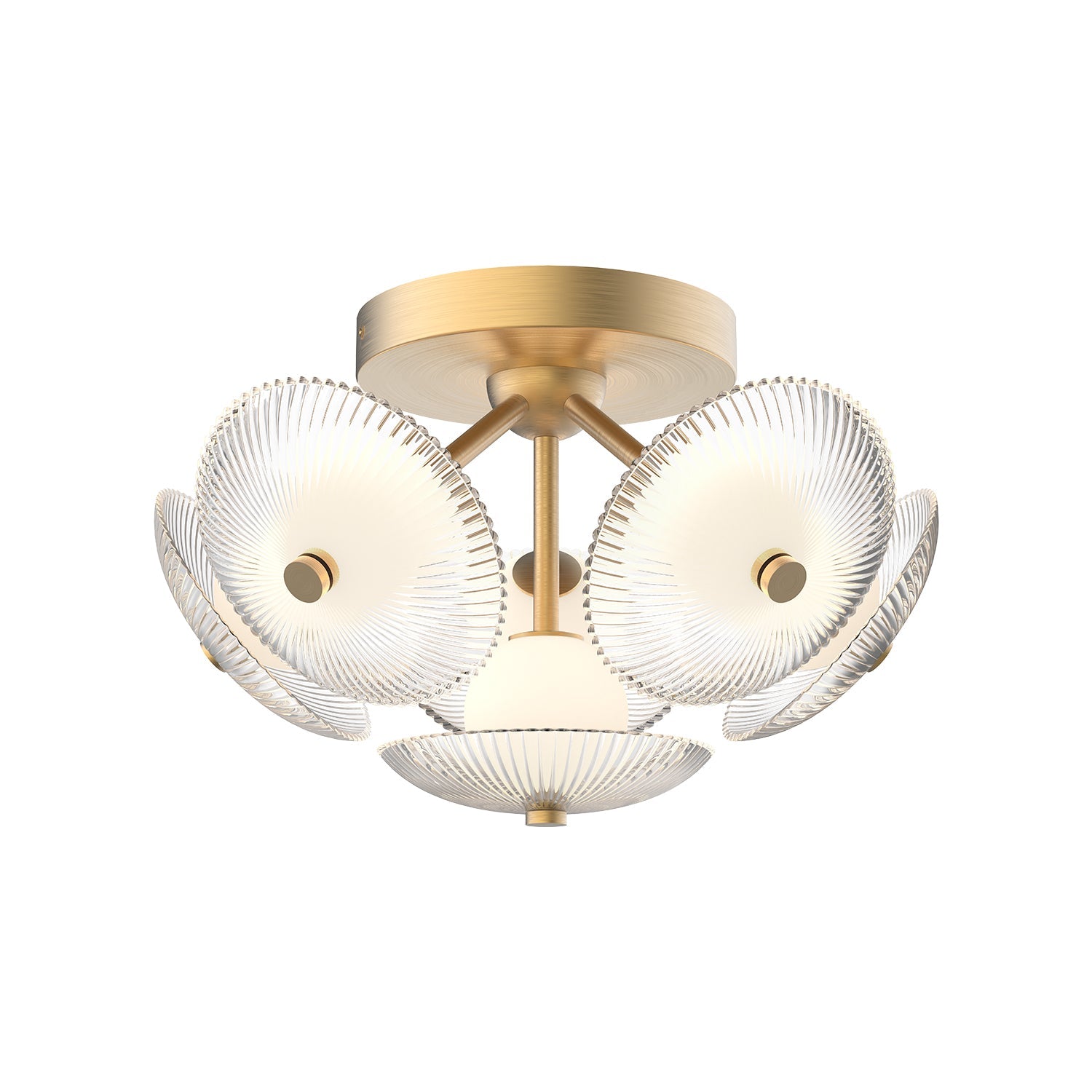 Alora Mood Hera brushed gold flush mount FM417606BGCR