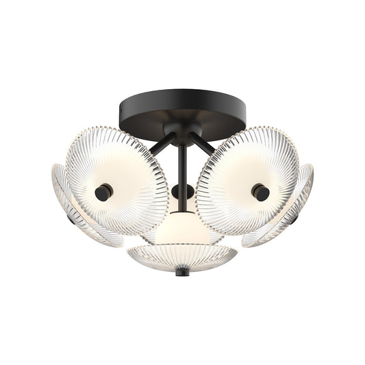 Alora Mood Hera matte black flush mount FM417606MBCR