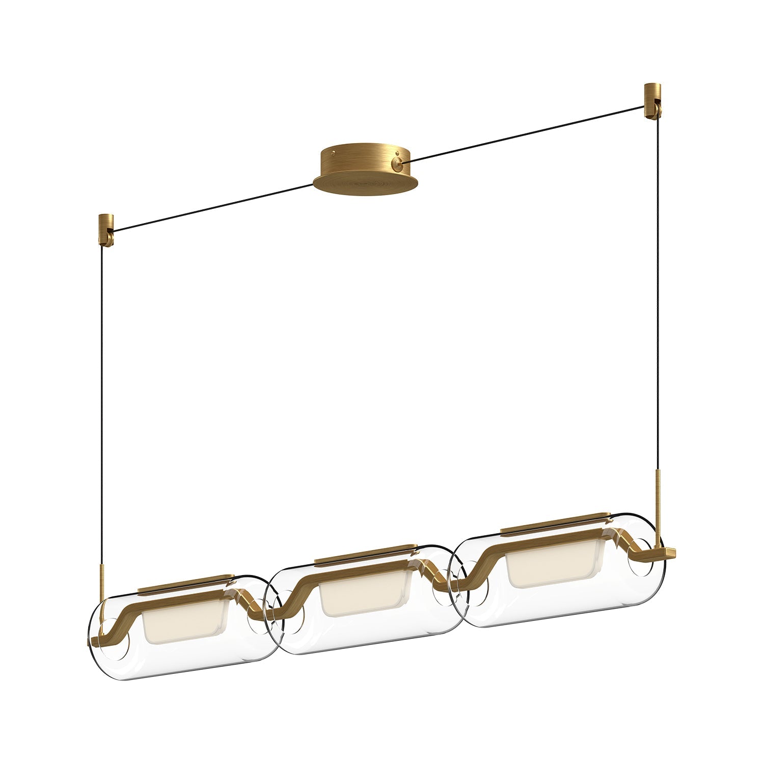 Kuzco Hilo brushed gold [universal voltage] linear pendant LP28543-BG