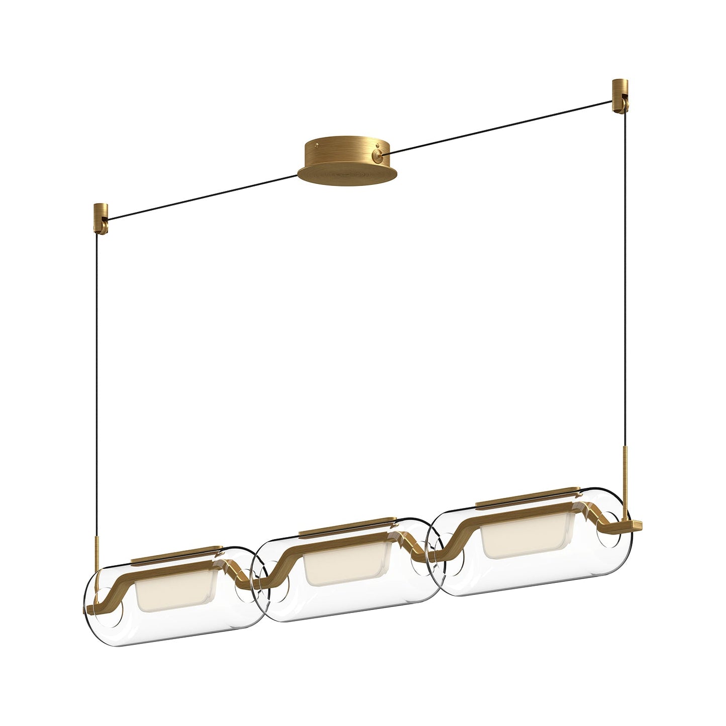 Kuzco Hilo brushed gold [universal voltage] linear pendant LP28543-BG-UNV