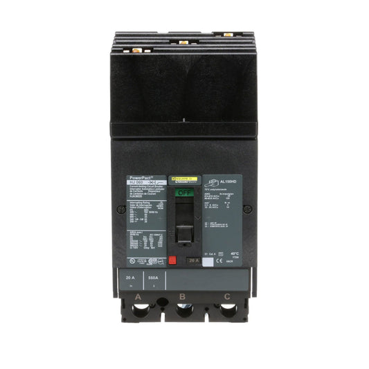 Schneider Electric (Square D) 3-Pole 20 A 600 V AC I-Line Circuit Breaker, PowerPact HJA