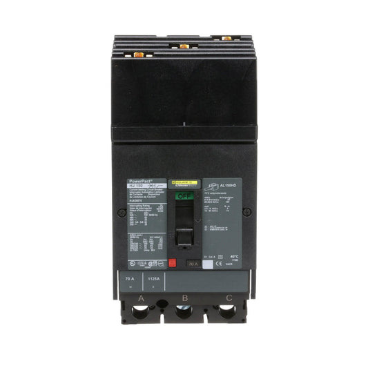 Schneider Electric (Square D) 3-Pole 70 A 600 V AC I-Line Circuit Breaker, PowerPact HJA