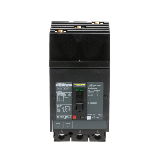 Schneider Electric (Square D) 3-Pole 100 A 600 V AC I-Line Circuit Breaker, PowerPact HJA