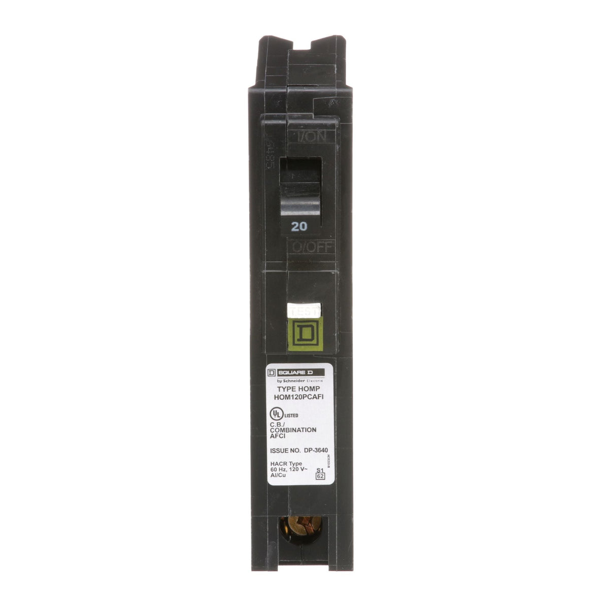 Square D 20A 1 pole circuit breaker