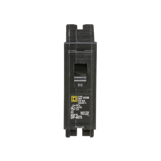 Square D 50 Amp 1 Pole 120/240V Plug-On Homeline Circuit Breaker