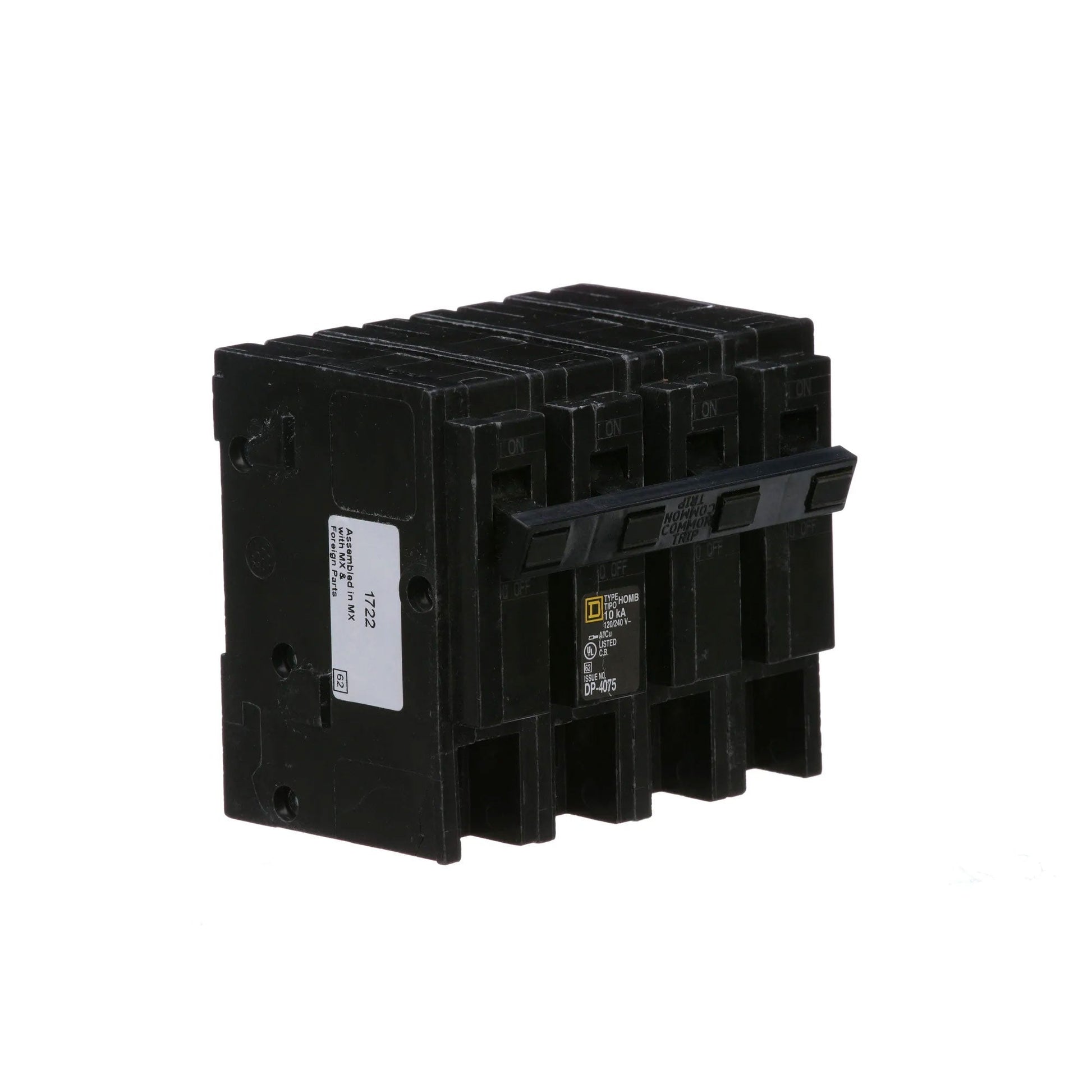 Square D 150 Amp 2 Pole 120/240V Plug-On Circuit Breaker 10kA Interrupt Rating