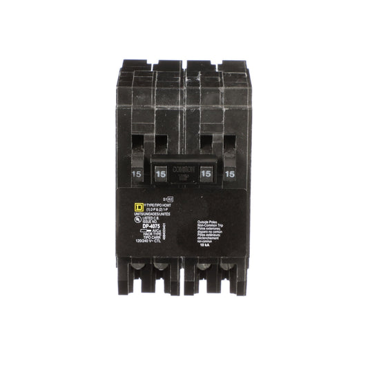 Square D 15 Amp 240 Volt 4 Pole Homeline Circuit Breaker
