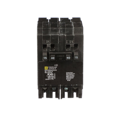 Square D Homeline 40 Amp 240 Volt 4-Pole Quad Tandem Circuit Breaker 10kA Plug-In