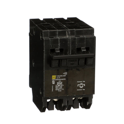 Schneider Electric Homeline Quad Tandem Mini Circuit Breaker 20/40A 120/240VAC 2 Pole Plug-In Mount 10kA AIR