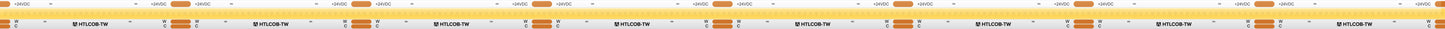High Output COB Tape Light IP54 Tunable White 16.4Ft - American Lighting HTL-COB-TW-16