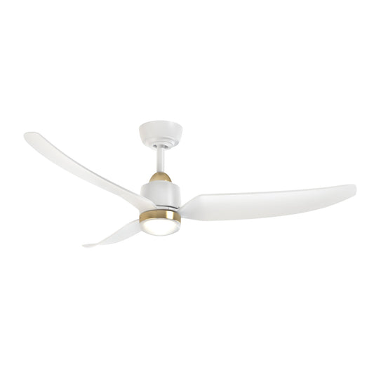 Kuzco Hugo brushed gold ceiling fan CF72952-BG/WH-5CCT