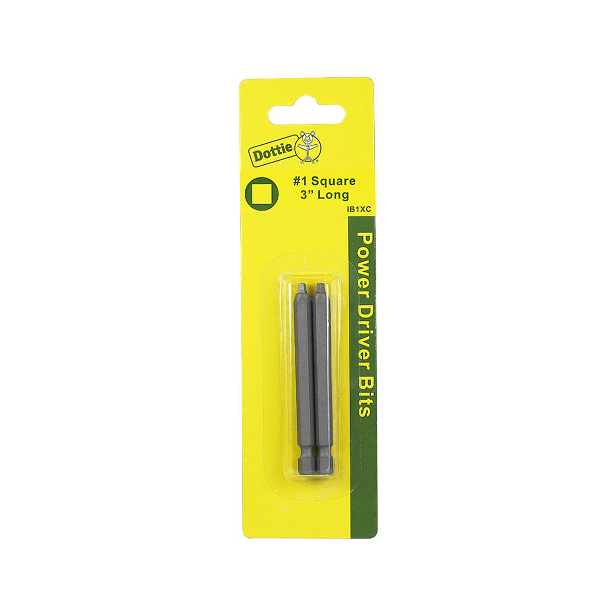 Dottie IB1XC Dottie #1 x 3 in Square Drive Power Bit (Carded) IB1XC
