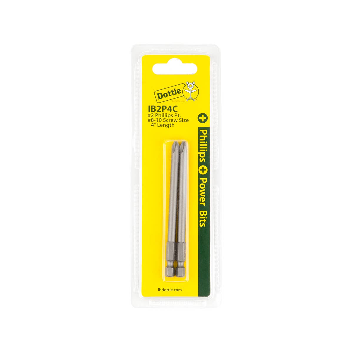 Dottie IB2P4C Dottie #2 x 4 in Phillips Power Bit (Carded) IB2P4C
