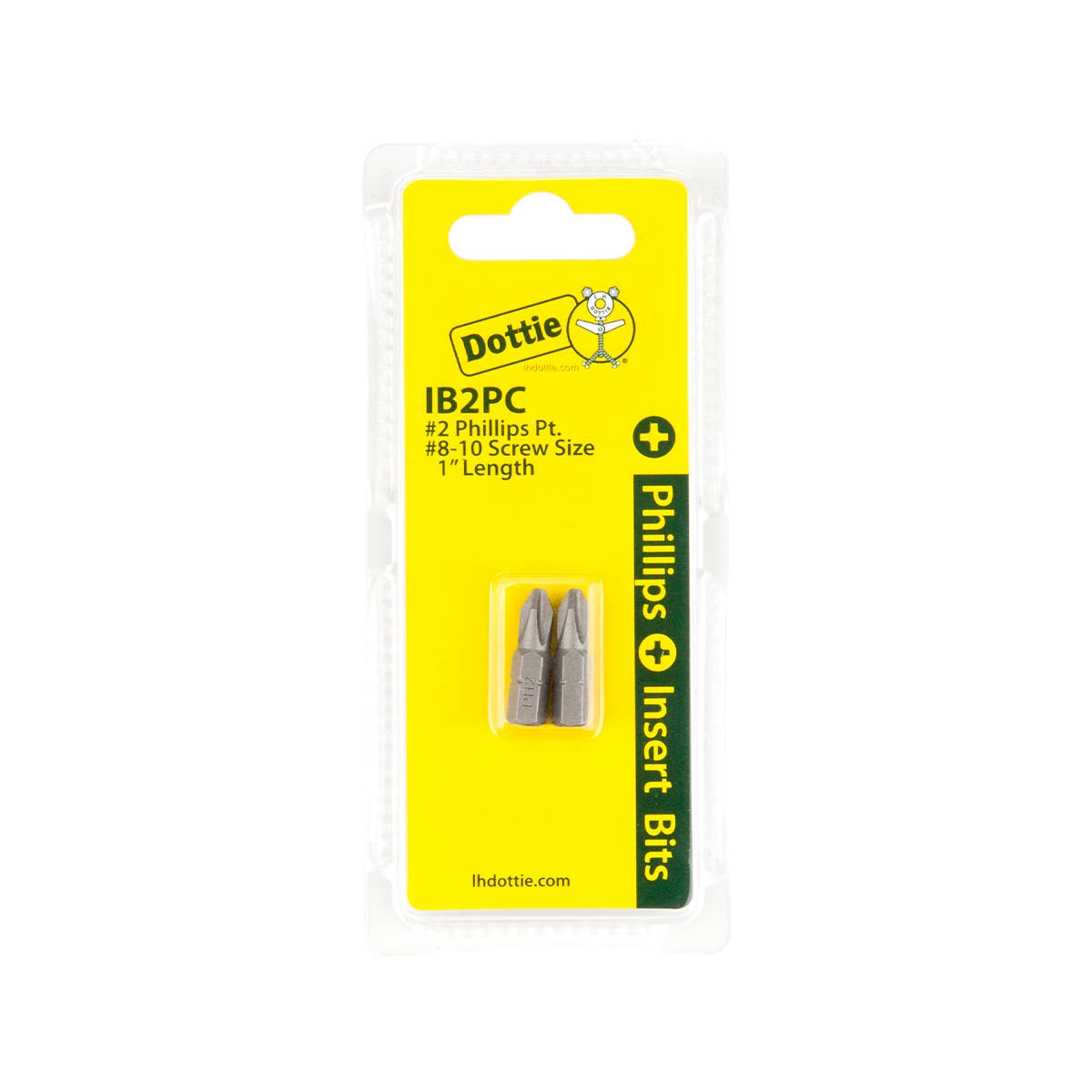 Dottie IB2PC Dottie #2 x 1 in Phillips Insert Bit (Carded) IB2PC
