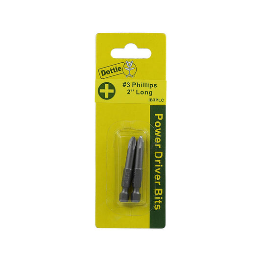 Dottie IB3PLC Dottie #3 x 2 in Phillips Power Bit (Carded) IB3PLC