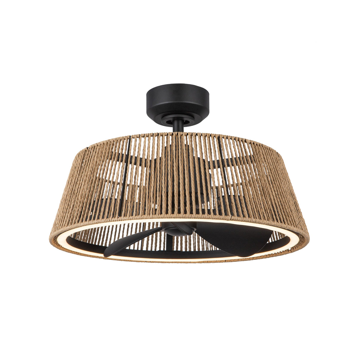 Kuzco Isla matte black ceiling fan CF41424-MB/BR-5CCT