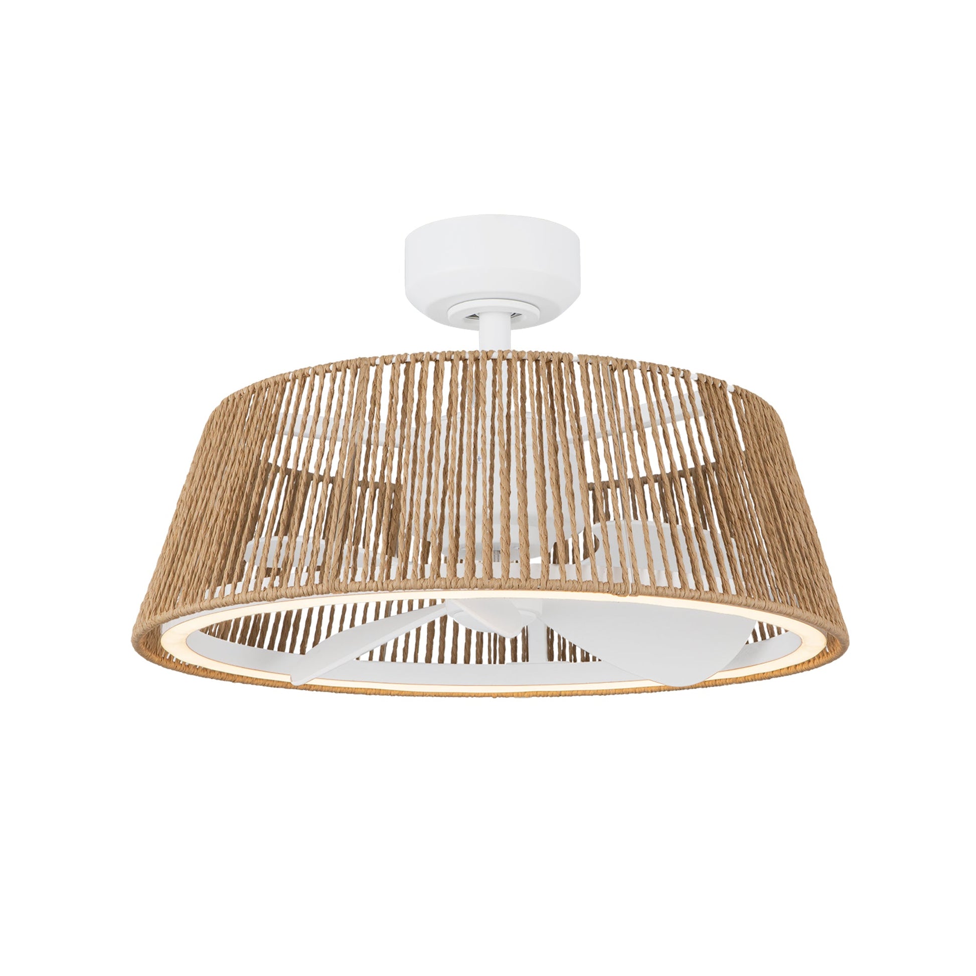 Kuzco Isla white ceiling fan CF41424-WH/BR-5CCT
