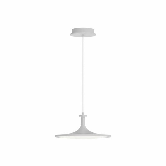 Alora Mood Issa PD418012WH 12-Inch LED Pendant Light in White with Sleek Modern Design