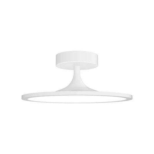 Alora Mood Issa SF418012WH 12-Inch LED Semi-Flush Mount in White with Sleek Contemporary Design