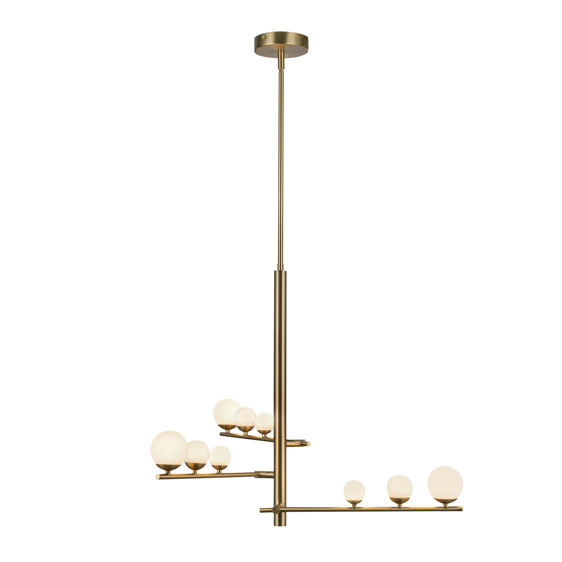 Kuzco Cypress brushed gold chandelier CH55524-BG/OP