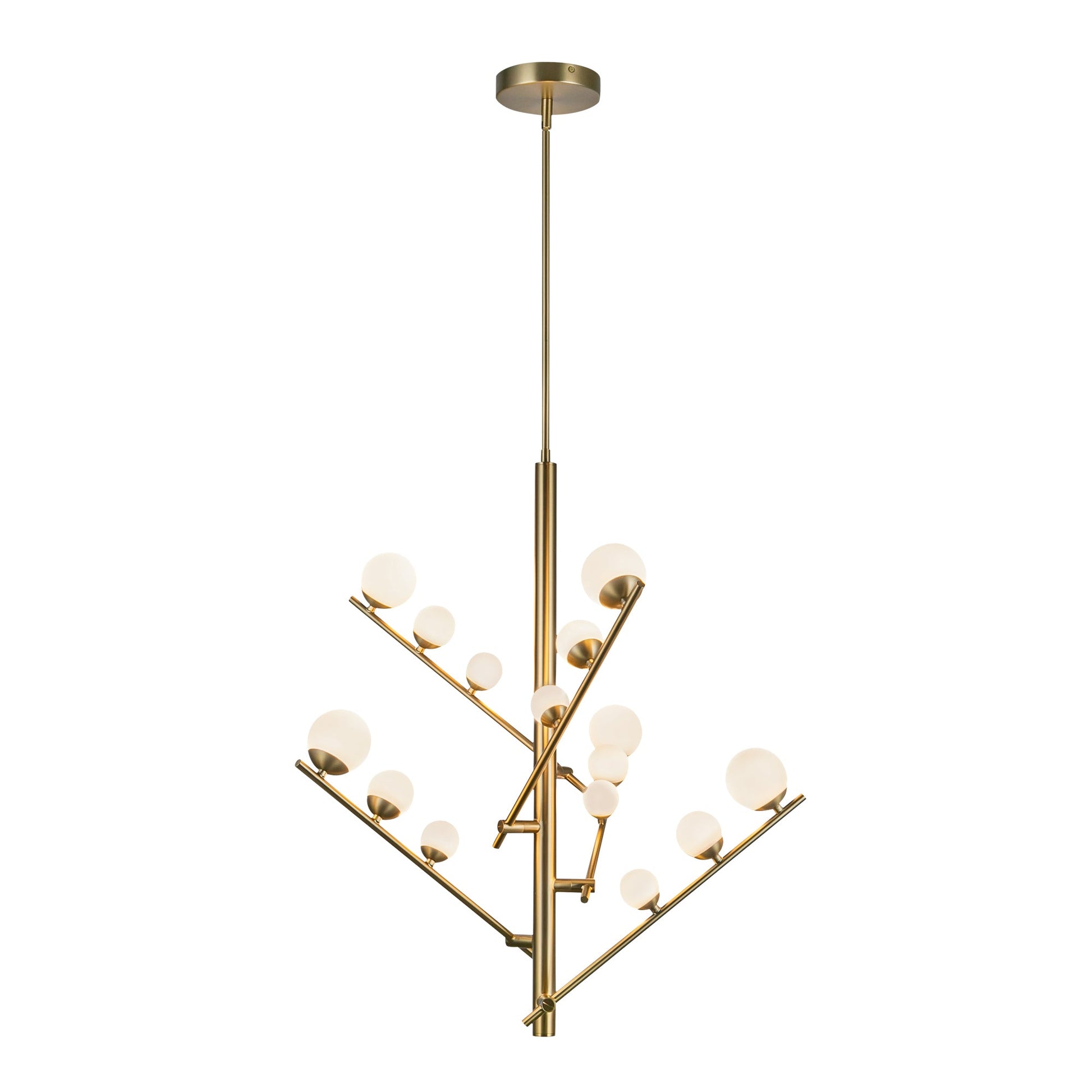 Kuzco Cypress brushed gold chandelier CH55530-BG/OP