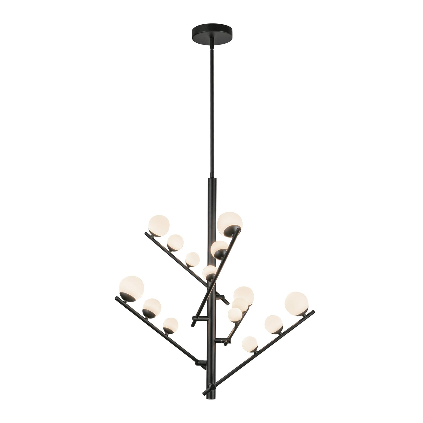 Kuzco Cypress black chandelier CH55530-BK/OP