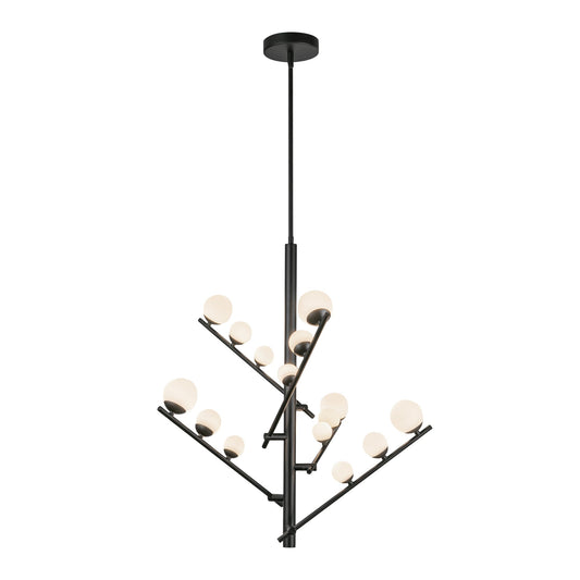 Kuzco Cypress black chandelier CH55530-BK/OP