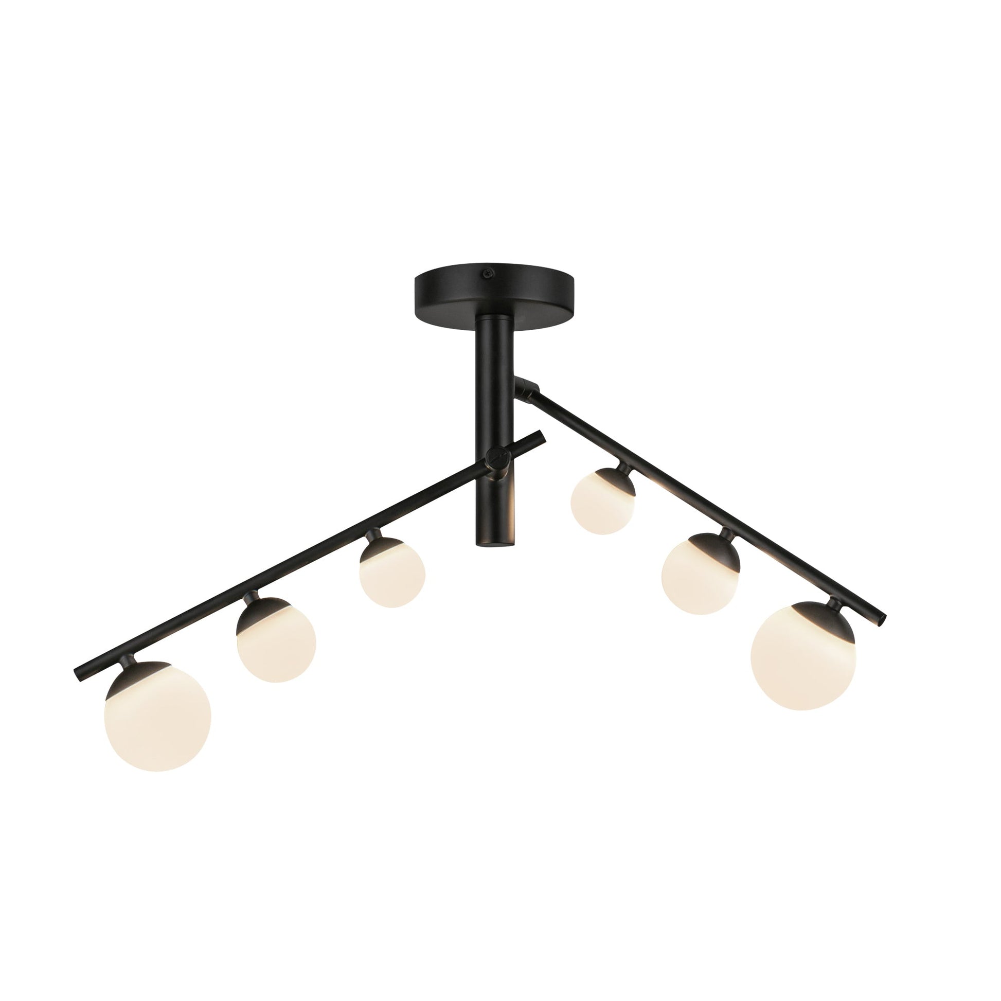 Kuzco Cypress black semi-flush mount SF55525-BK/OP